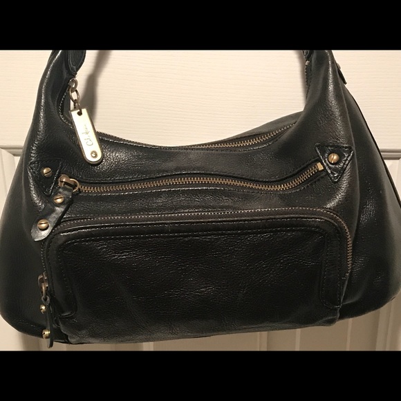 Vintage Cole Haan Black Leather Shoulder GUC - Picture 2 of 7